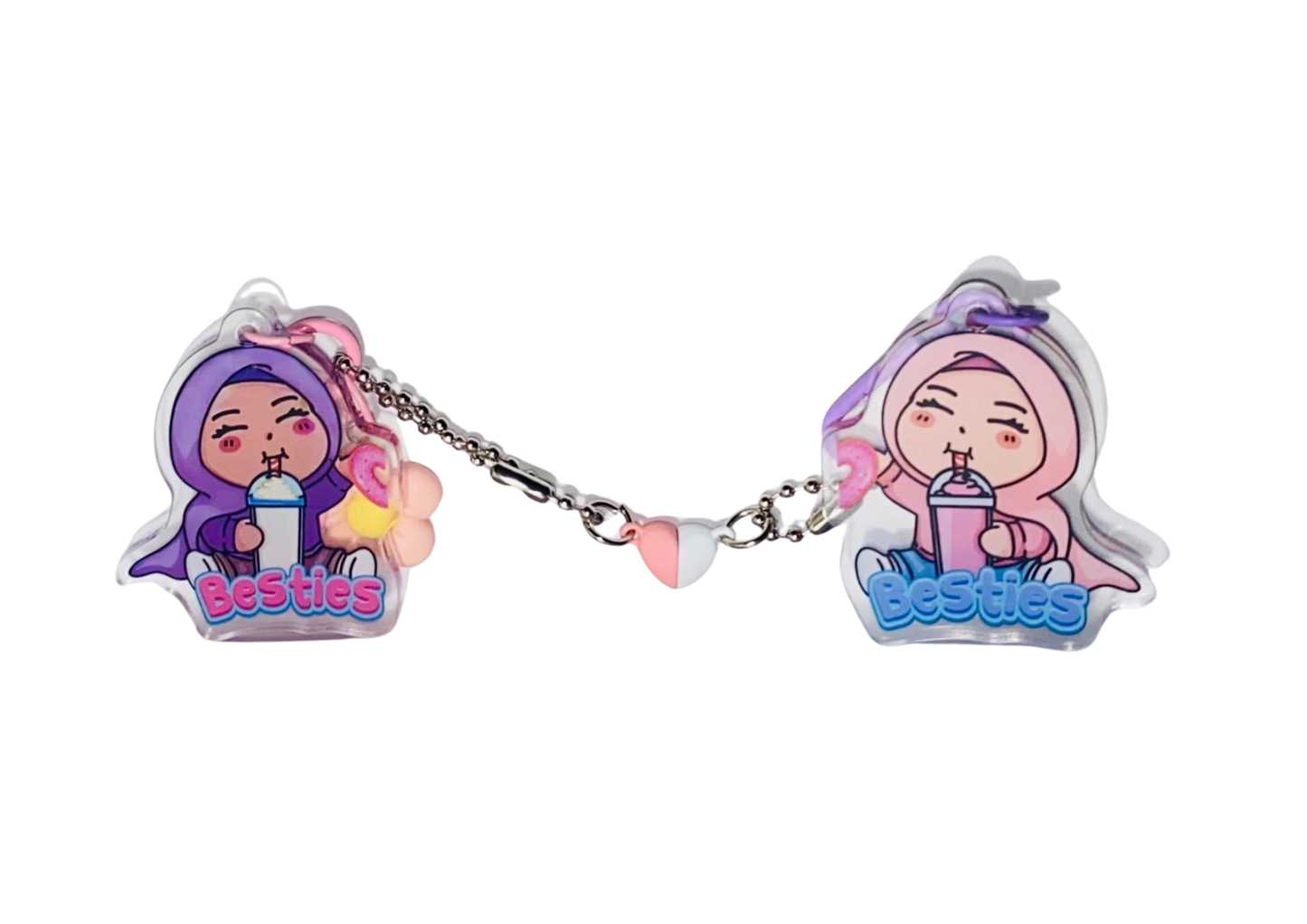 Medium/Dark-Medium Besties Hijubble Keychain (Pair)