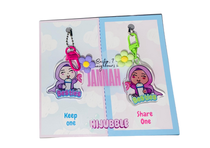 Light-Dark Besties Hijubble keychain (Pair)