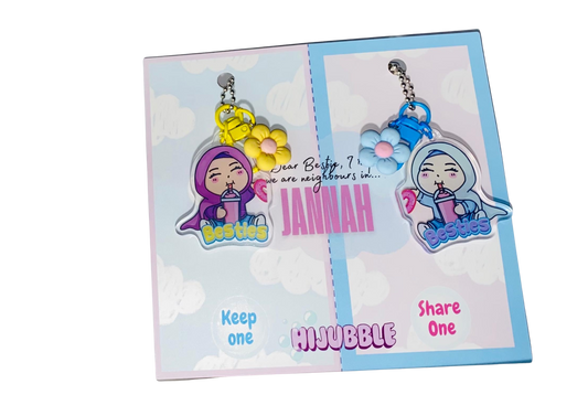 Medium-Light Besties Hijubble Keychain (Pair)