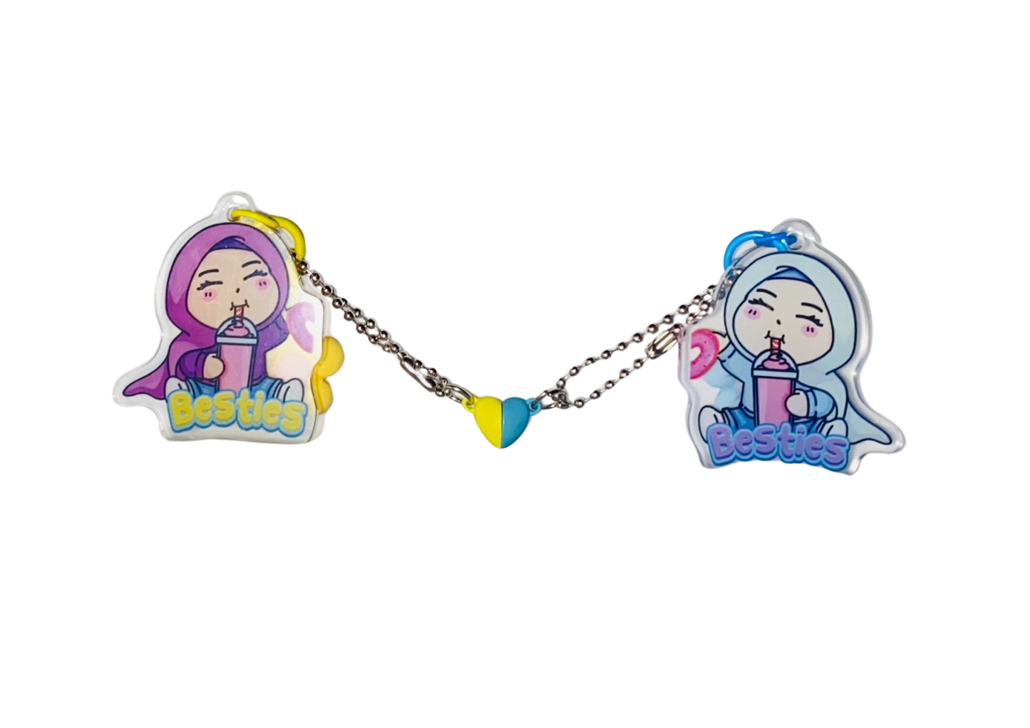 Medium-Light Besties Hijubble Keychain (Pair)