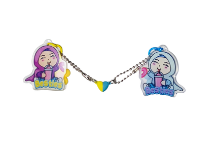 Medium-Light Besties Hijubble Keychain (Pair)