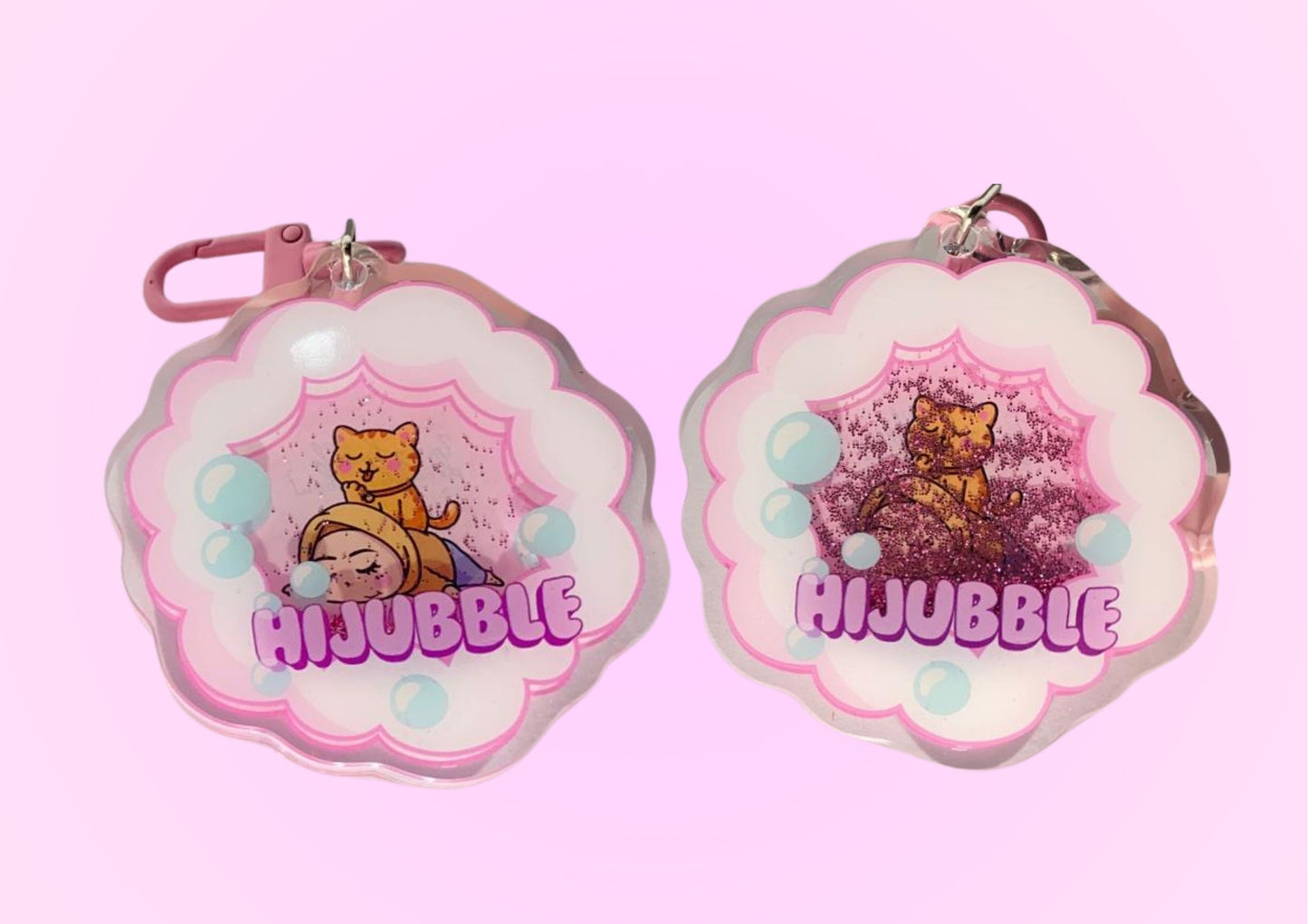 Hijubble Glitter Keychain Sparkly Cute Charm for Bags & Keys