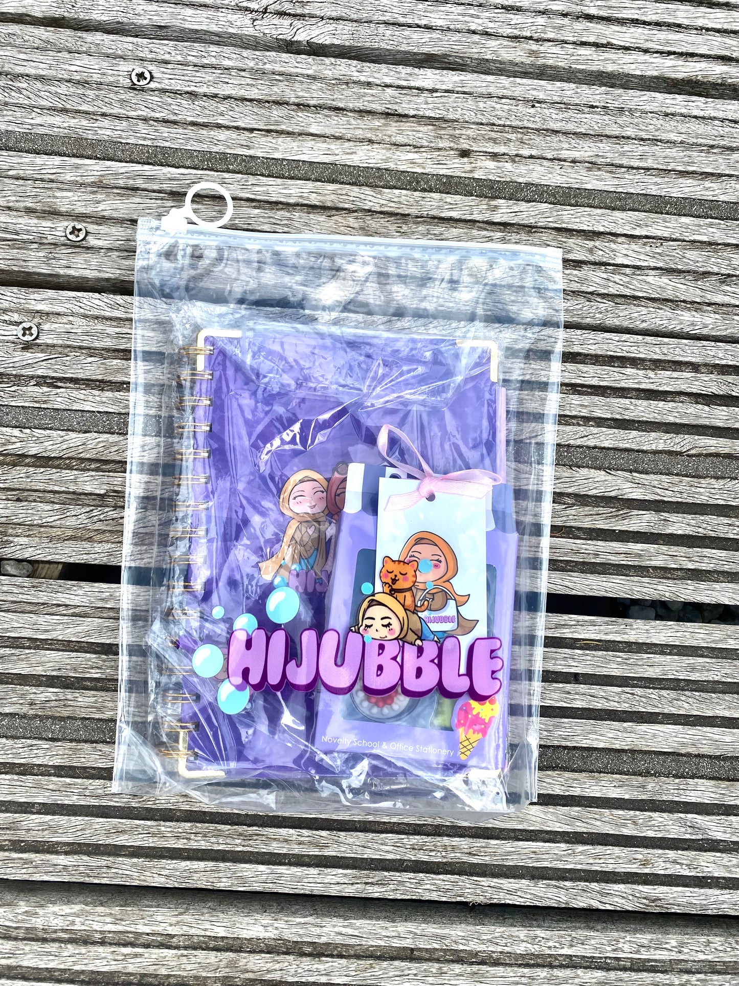 Hijubble stationary pack- purple!