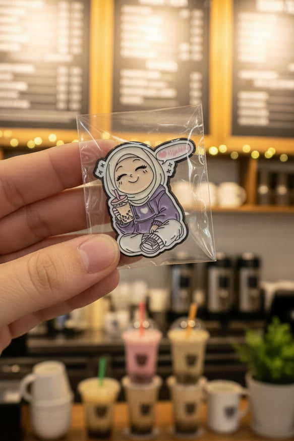 Phone sticker - purple-taupe